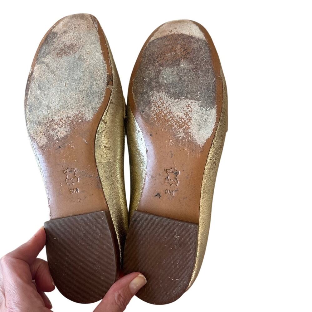 Tory‎ Burch Gemini Link Metallic Gold Loafers 9 - Picture 5 of 13